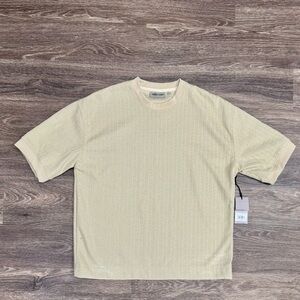 Men's Short Sleeve Crewneck Tee in Light Cream